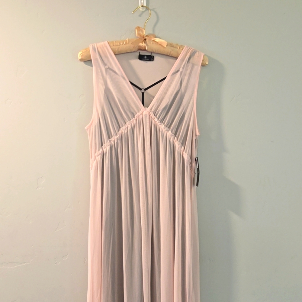 New Volcom Sheer pink dress
